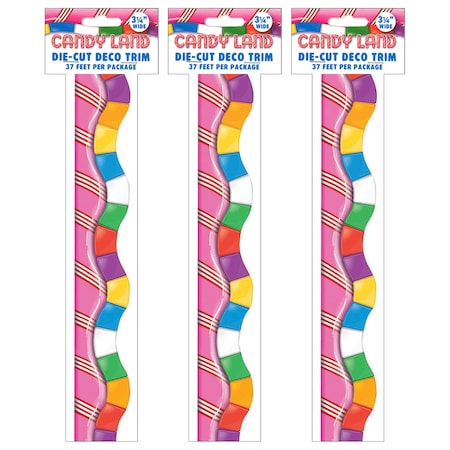 Candy Land™ Extra Wide Die Cut Deco Trim®, 37 Feet/Pack, PK3